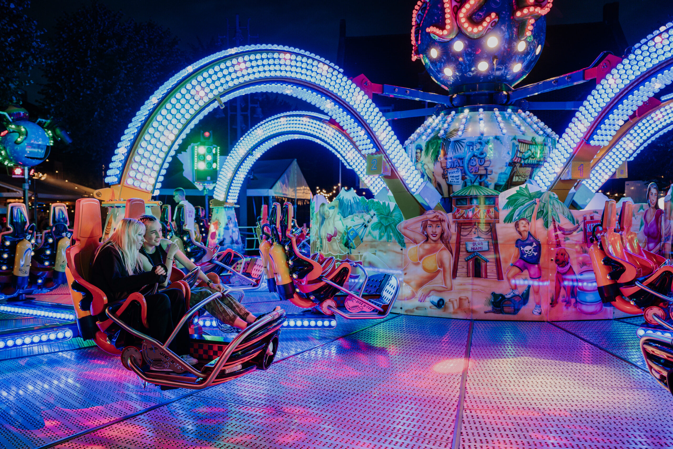 Jahrmarkt uden Attraktion Nacht
